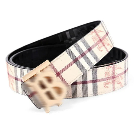 Black men's belt from Burb*rrey by Dawens Store, featuring a sleek leather design and metal buckle.