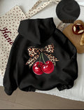 Women's Cherry Print Hoodie