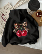 Women's Cherry Print Hoodie