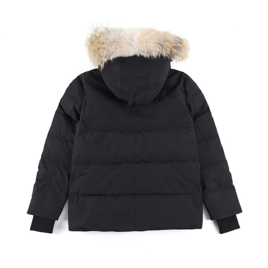 Men's black Goose WDM jacket from Dawens Store, featuring a sleek design with zippered front and standing collar.