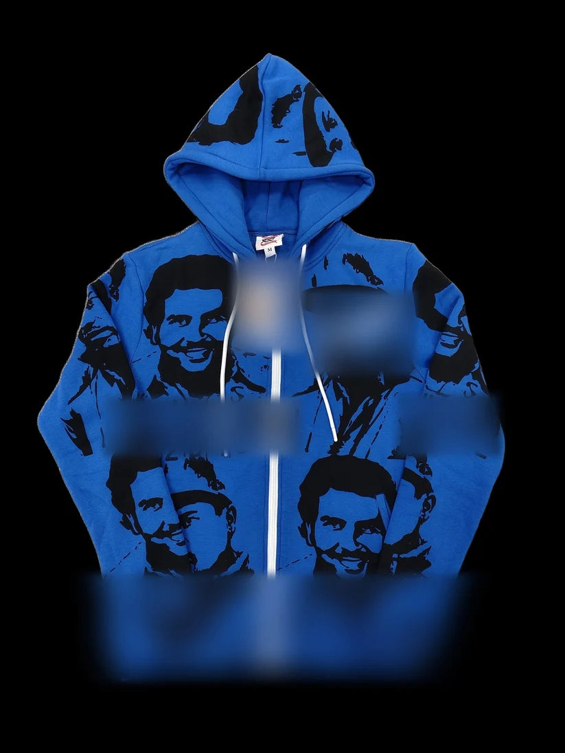 ASAAL1 FacePrint Zip Hoodie