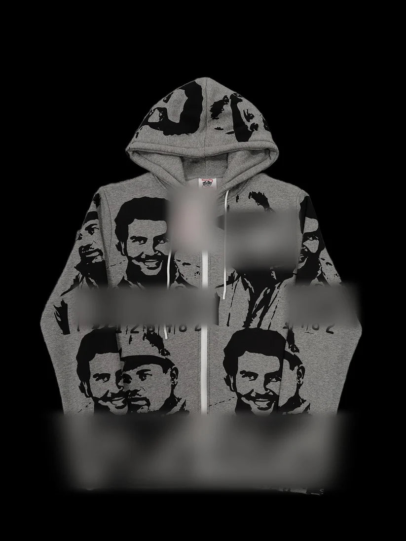 ASAAL1 FacePrint Zip Hoodie